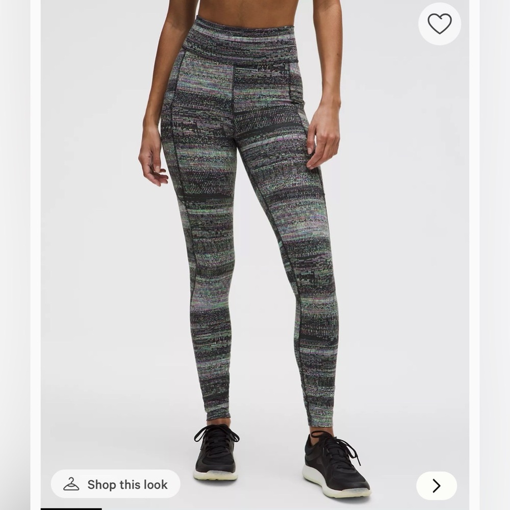 Lululemon Lab Jacquard Train Tight HR multicolour Patterned Leggings size 12 New